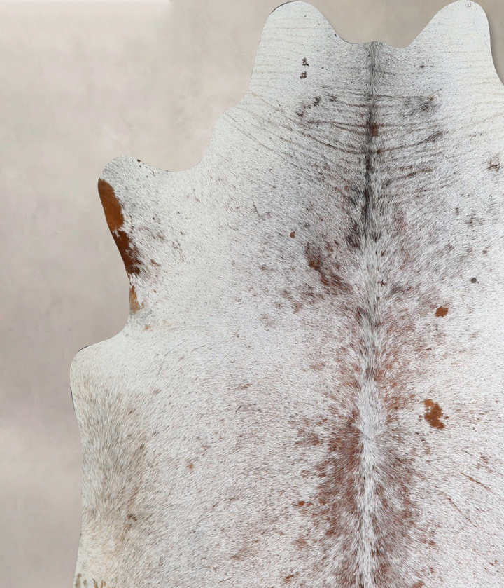 Salt and Pepper Brown X-Large Brazilian Cowhide Rug 6'11"H x 6'6"W #A44226 by Hudson Hides