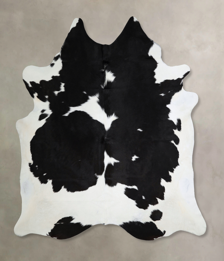 Black and White XX-Large Brazilian Cowhide Rug 7'11"H x 7'1"W #A44233 by Hudson Hides