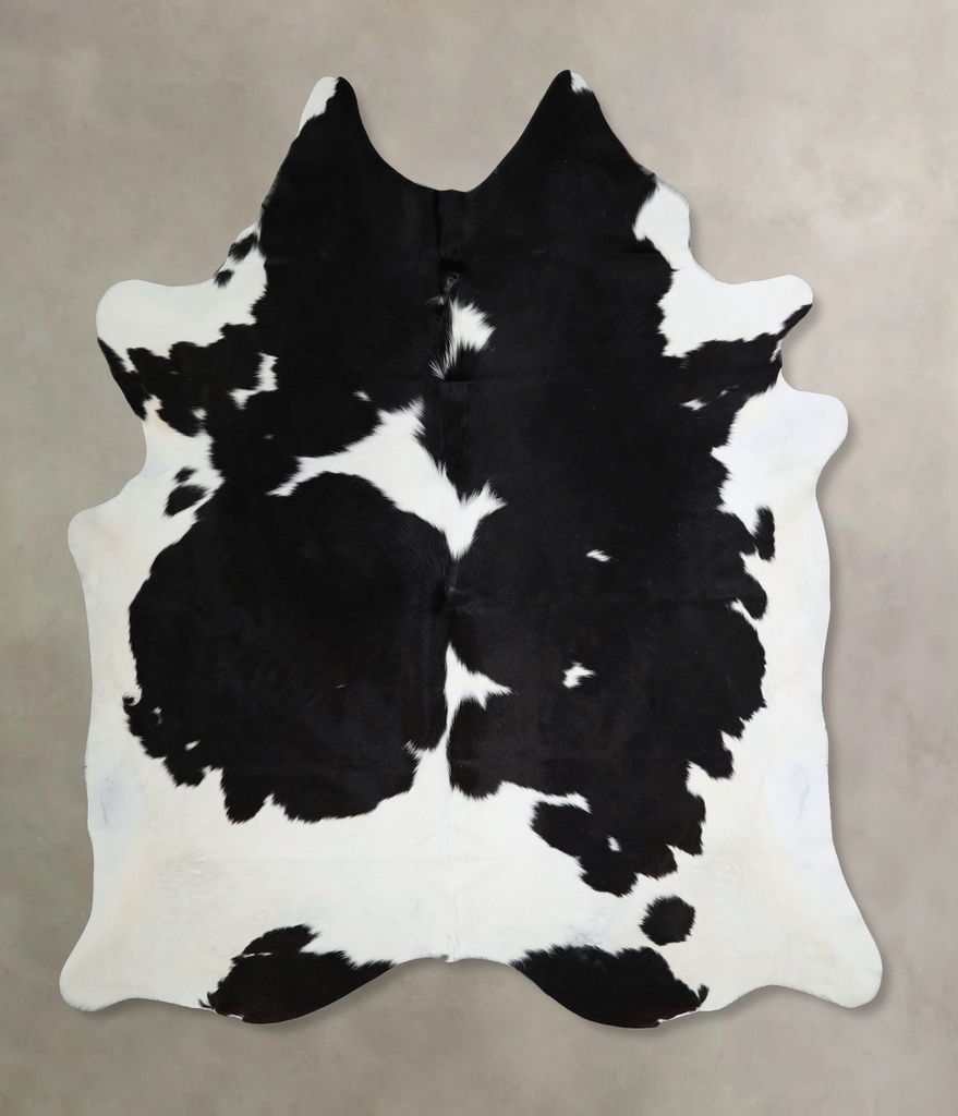 Black and White XX-Large Brazilian Cowhide Rug 7'11"H x 7'1"W #A44233 by Hudson Hides