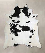 Black and White XX-Large Brazilian Cowhide Rug 8'7"H x 7'5"W #A44234 by Hudson Hides