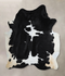 Black and White X-Large Brazilian Cowhide Rug 7'8