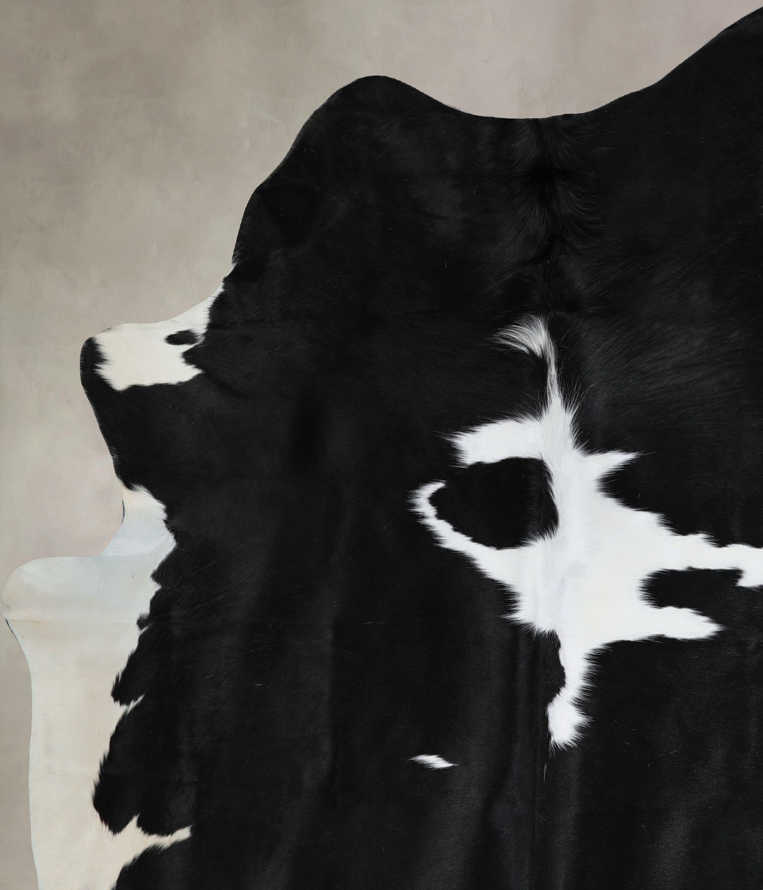 Black and White X-Large Brazilian Cowhide Rug 7'8"H x 6'2"W #A44236 by