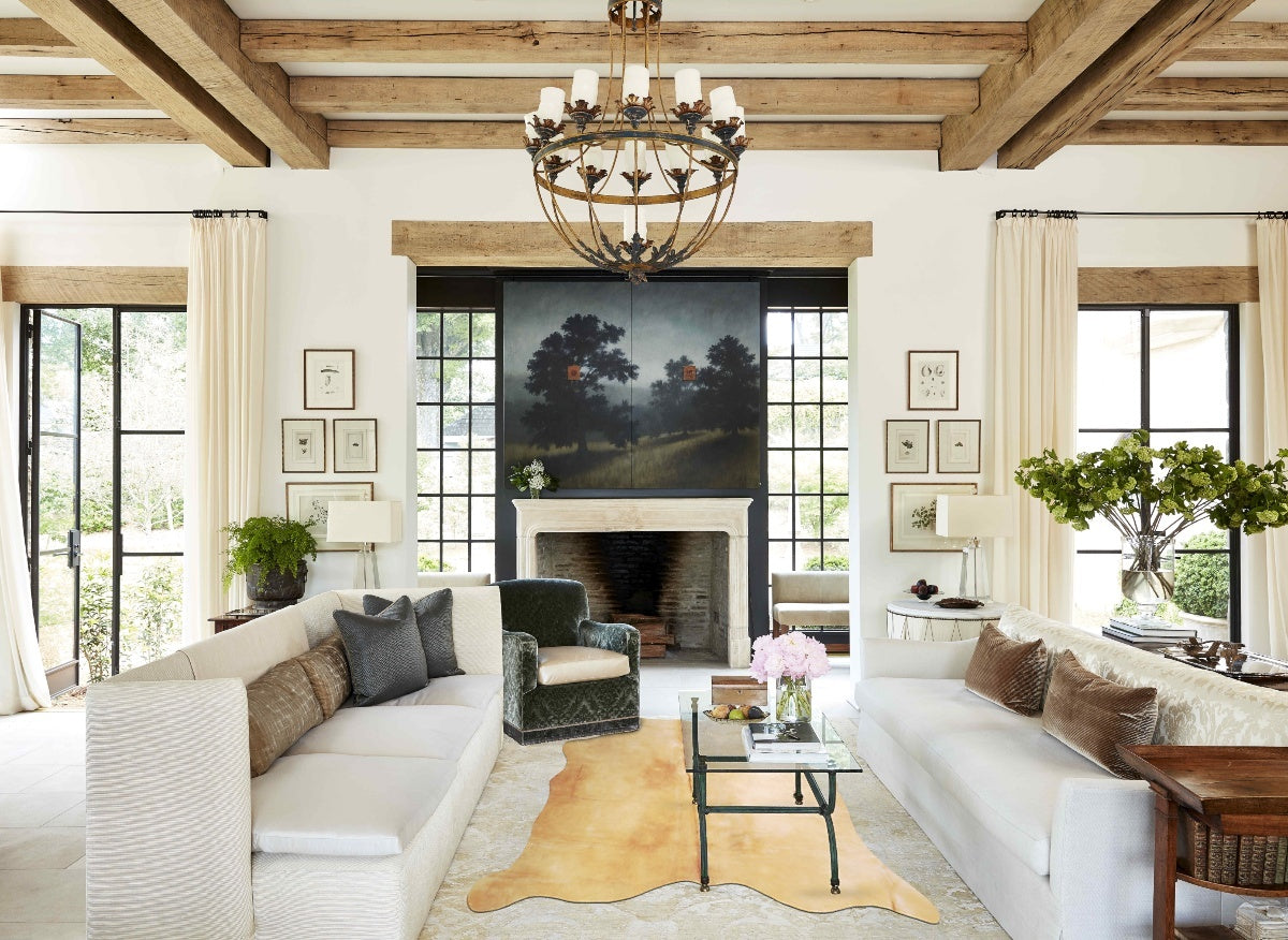 Beige Cowhide Rug #A44237