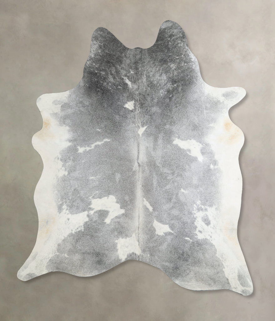 Medium Grey X-Large Brazilian Cowhide Rug 7'2"H x 6'0"W #A44240 by Hudson Hides