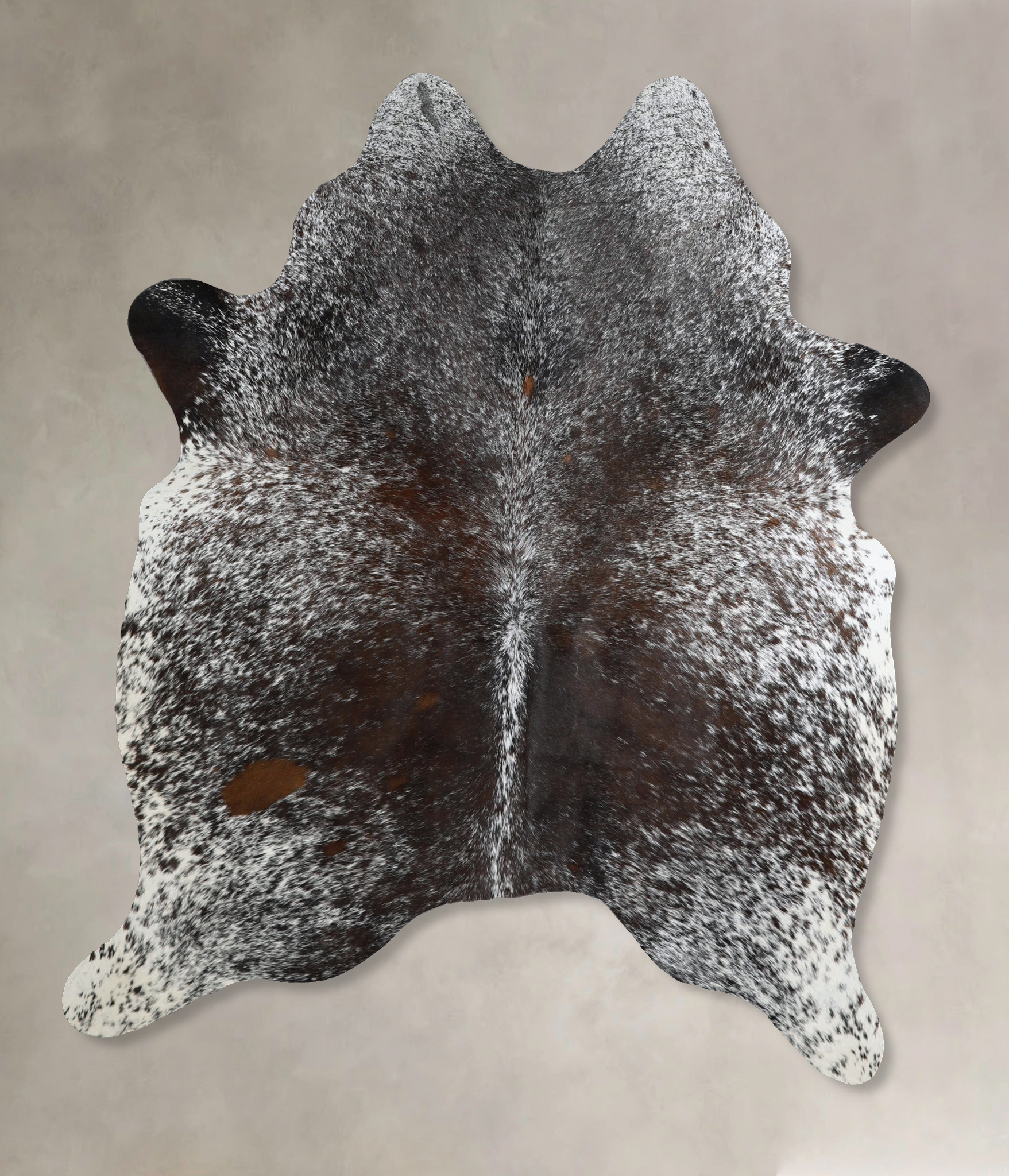Salt and Pepper Brown Cowhide Rug #A44244