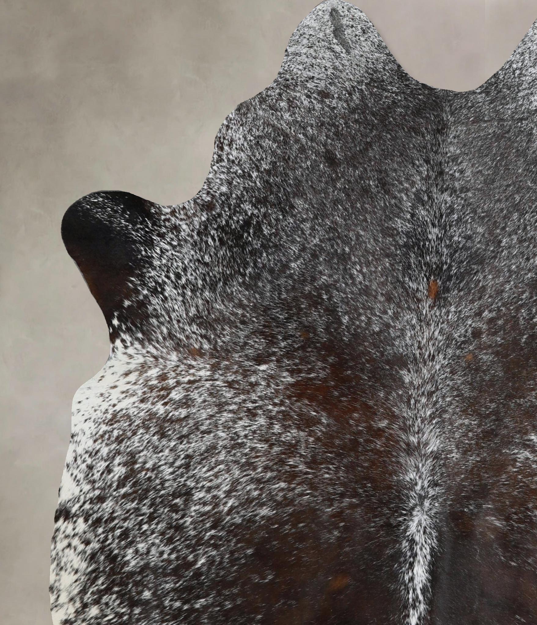 Salt and Pepper Brown Cowhide Rug #A44244