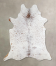 Salt and Pepper Brown Large Brazilian Cowhide Rug 6'8"H x 5'8"W #A44245 by Hudson Hides