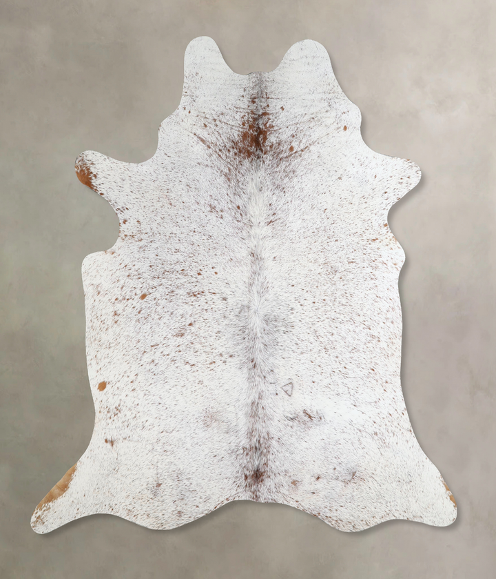 Salt and Pepper Brown Large Brazilian Cowhide Rug 6'8"H x 5'8"W #A44245 by Hudson Hides