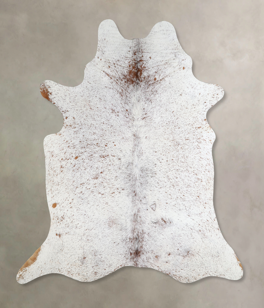 Salt and Pepper Brown Large Brazilian Cowhide Rug 6'8"H x 5'8"W #A44245 by Hudson Hides