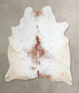 Salt and Pepper Brown X-Large Brazilian Cowhide Rug 6'11"H x 5'10"W #A44251 by Hudson Hides