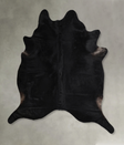 Solid Black XX-Large Brazilian Cowhide Rug 7'5"H x 6'10"W #A44252 by Hudson Hides