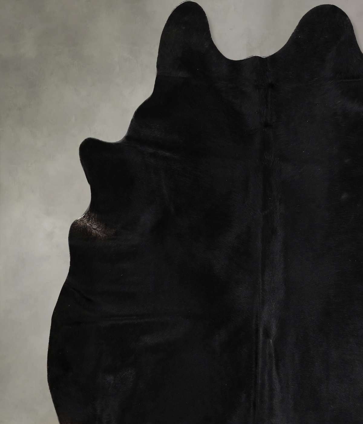 Solid Black XX-Large Brazilian Cowhide Rug 7'5"H x 6'10"W #A44252 by Hudson Hides
