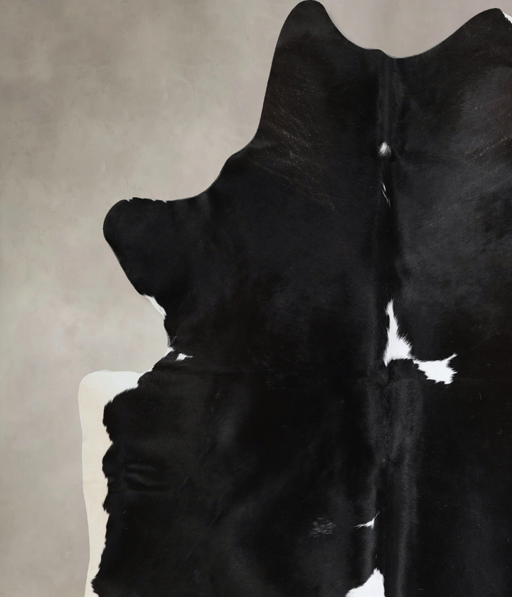 Black and White X-Large Brazilian Cowhide Rug 7'2"H x 6'6"W #A44261 by Hudson Hides