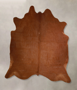 Solid Brown X-Large Brazilian Cowhide Rug 6'10"H x 6'2"W #A44265 by Hudson Hides