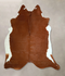Brown and White Regular X-Large Brazilian Cowhide Rug 6'8