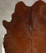 Brown and White Regular X-Large Brazilian Cowhide Rug 6'11"H x 5'10"W #A44270 by Hudson Hides