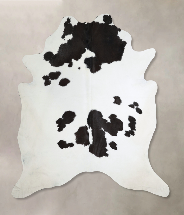 Black and White XX-Large Brazilian Cowhide Rug 8'1"H x 7'0"W #A44274 by Hudson Hides
