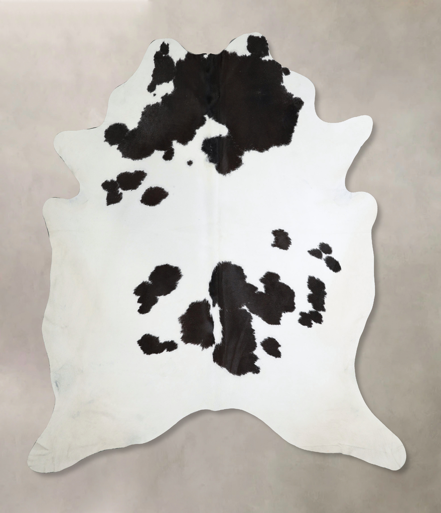 Black and White XX-Large Brazilian Cowhide Rug 8'1"H x 7'0"W #A44274 by Hudson Hides