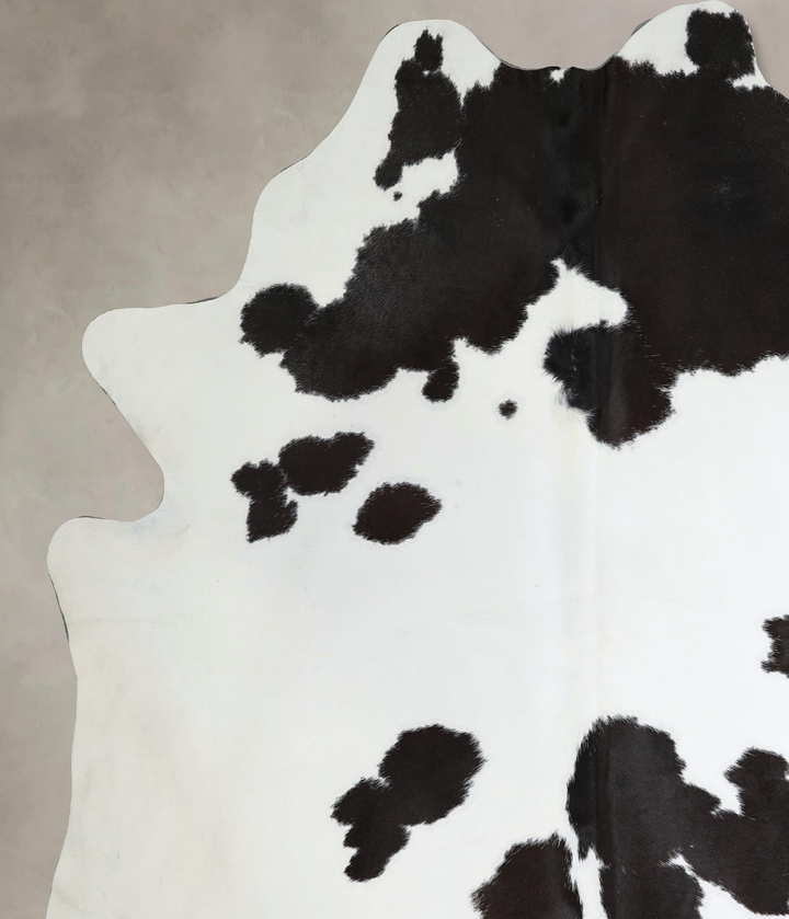 Black and White XX-Large Brazilian Cowhide Rug 8'1"H x 7'0"W #A44274 by Hudson Hides