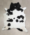 Black and White X-Large Brazilian Cowhide Rug 7'1