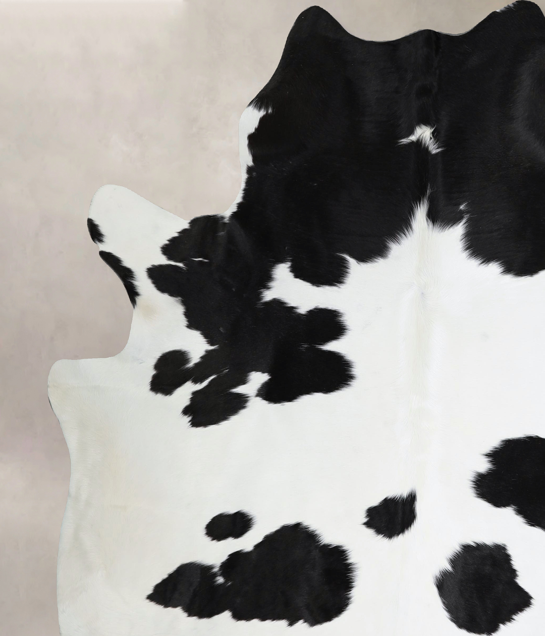 Black and White X-Large Brazilian Cowhide Rug 7'1"H x 6'5"W #A44279 by