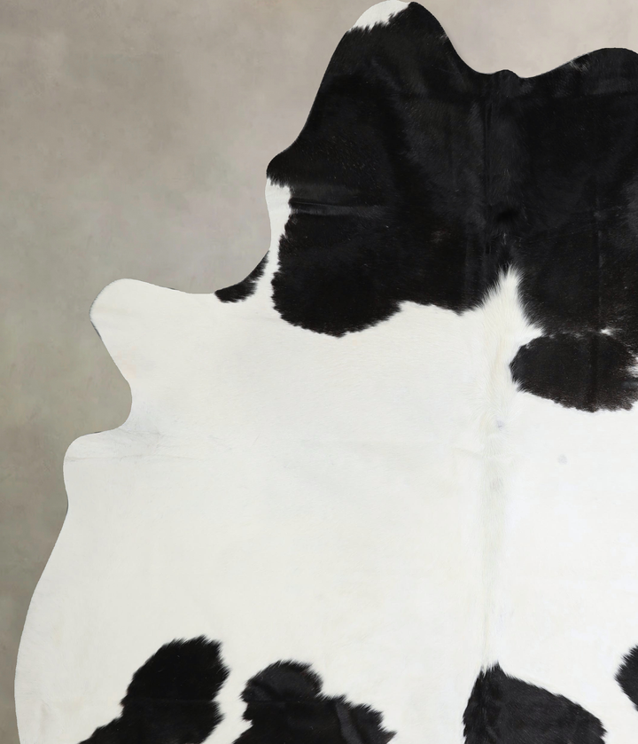 Black and White XX-Large Brazilian Cowhide Rug 7'11"H x 6'7"W #A44283 by Hudson Hides