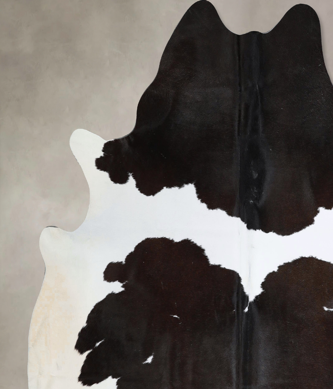 Black and White X-Large Brazilian Cowhide Rug 7'1"H x 6'7"W #A44286 by
