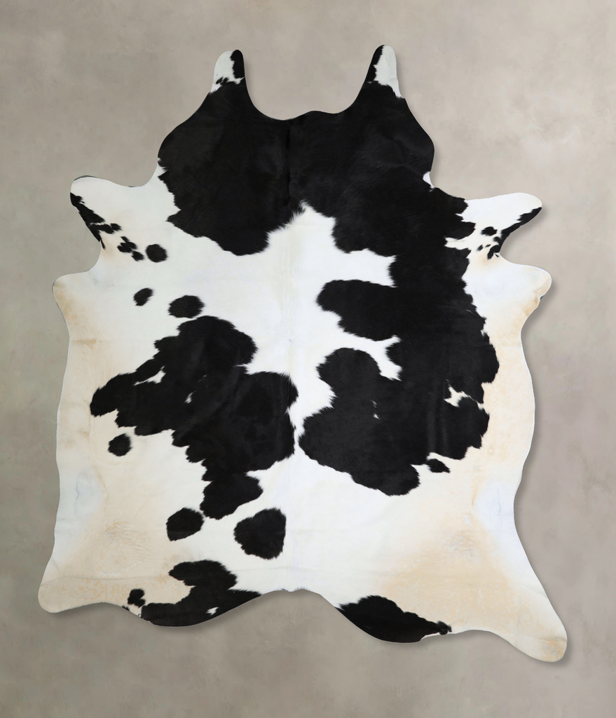 Black and White XX-Large Brazilian Cowhide Rug 9'1"H x 7'4"W #A44287 by Hudson Hides