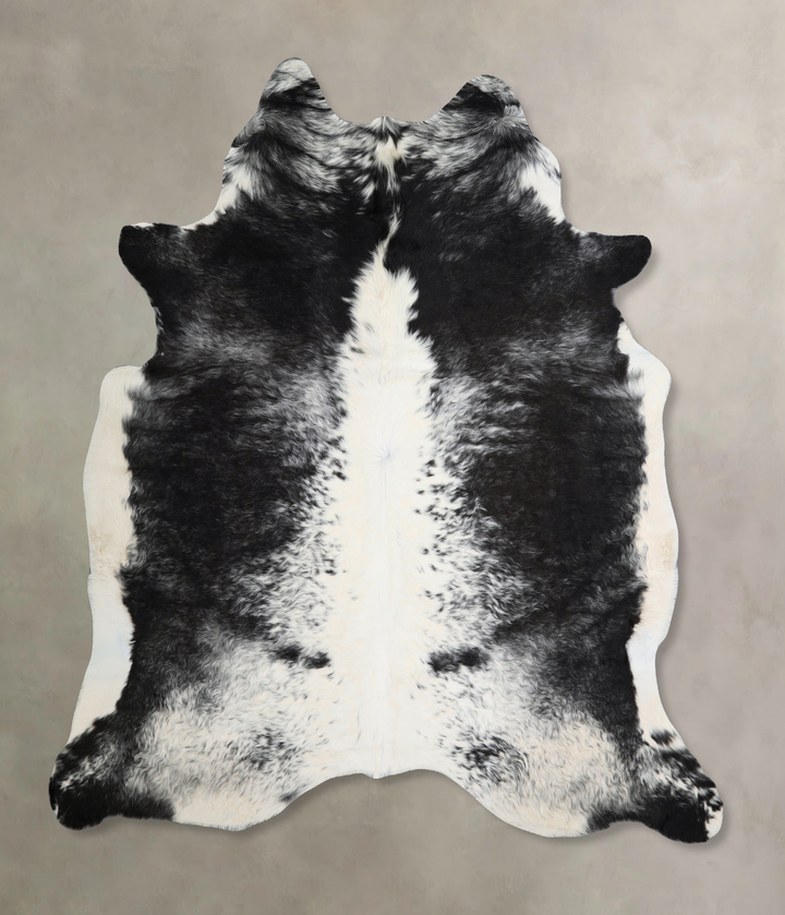 Black and White X-Large Brazilian Cowhide Rug 6'10"H x 6'3"W #A44288 by Hudson Hides