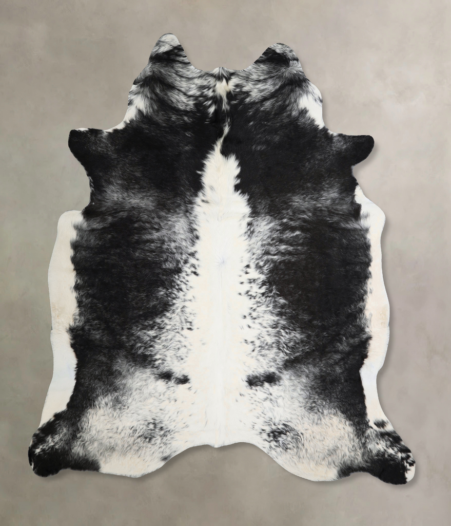 Black and White X-Large Brazilian Cowhide Rug 6'10"H x 6'3"W #A44288 by Hudson Hides