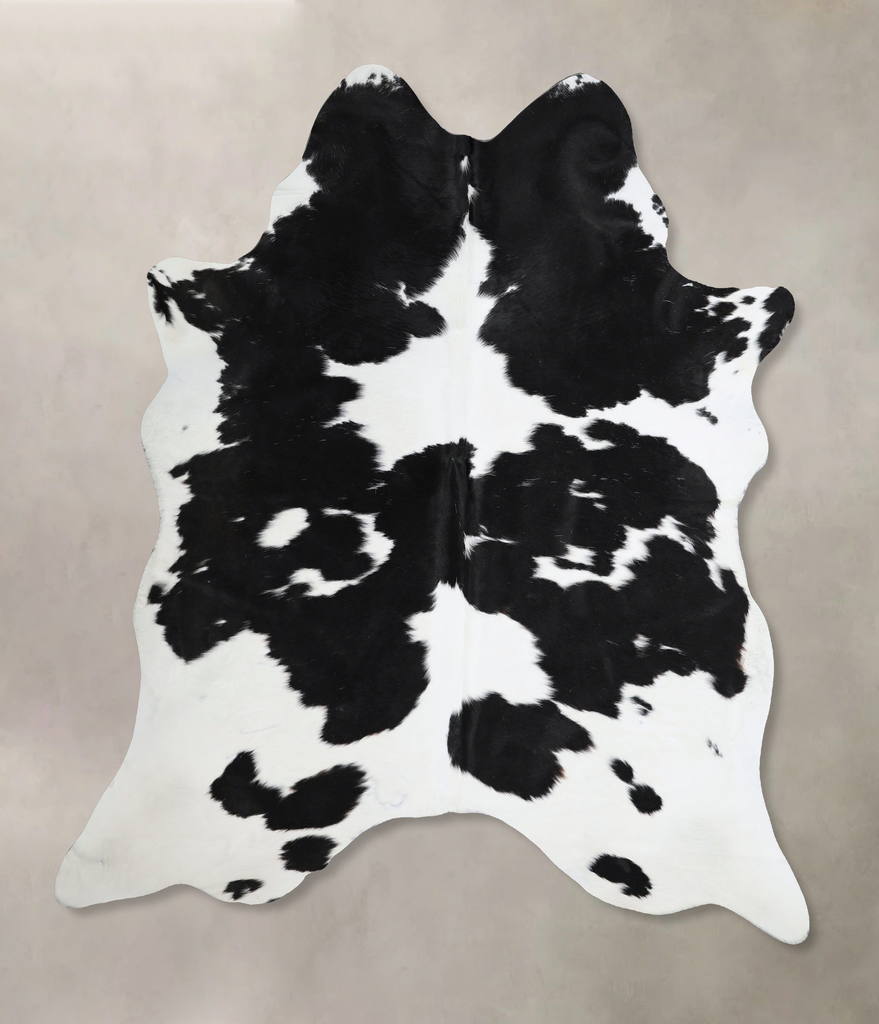 Black and White X-Large Brazilian Cowhide Rug 6'11"H x 6'3"W #A44293 by Hudson Hides