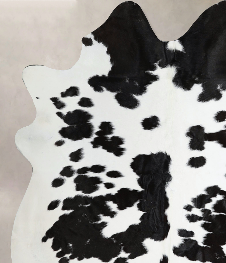 Black and White X-Large Brazilian Cowhide Rug 7'4"H x 6'4"W #A44297 by Hudson Hides