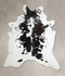 Chocolate and White XX-Large Brazilian Cowhide Rug 7'7