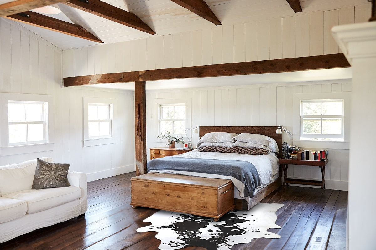 Chocolate and White Cowhide Rug #A44299