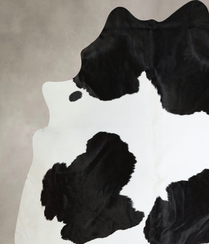 Black and White XX-Large Brazilian Cowhide Rug 7'11"H x 7'3"W #A44300 by Hudson Hides