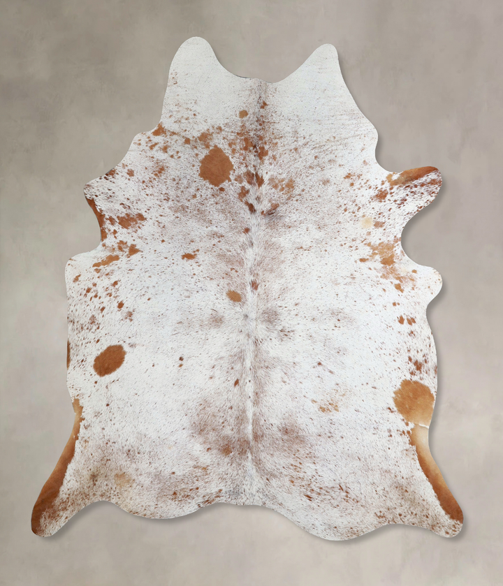 Salt and Pepper Brown Large Brazilian Cowhide Rug 6'9"H x 5'8"W #A44307 by Hudson Hides