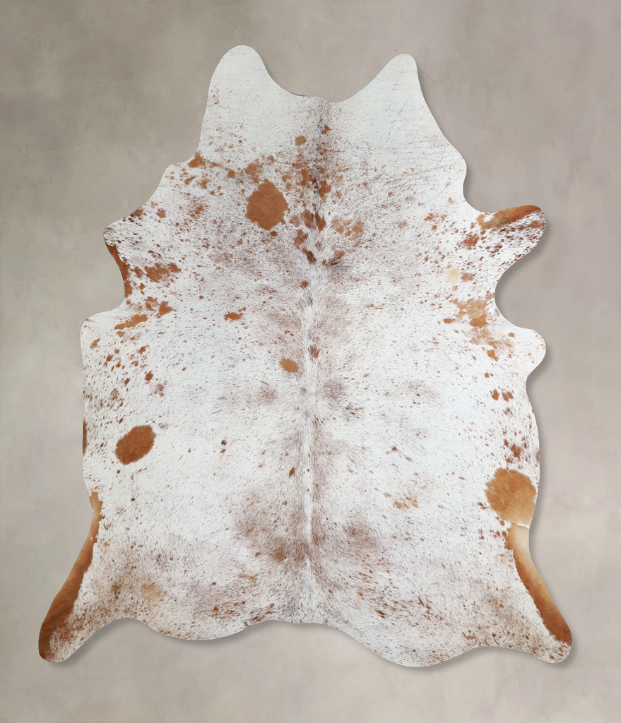 Salt and Pepper Brown Large Brazilian Cowhide Rug 6'9"H x 5'8"W #A44307 by Hudson Hides