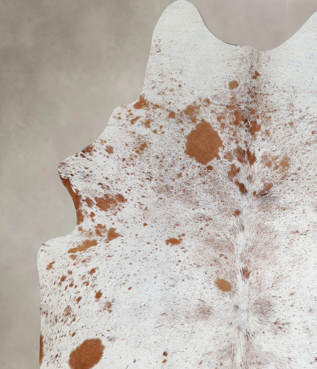 Salt and Pepper Brown Large Brazilian Cowhide Rug 6'9"H x 5'8"W #A4430