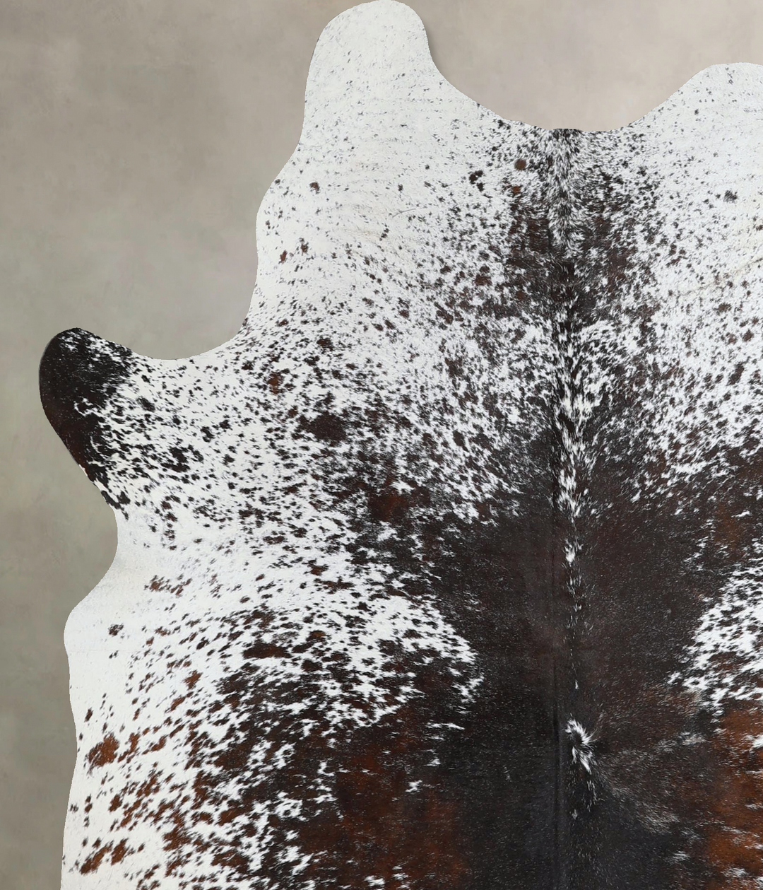 Salt and Pepper Black Large Brazilian Cowhide Rug 6'6"H x 5'0"W #A4430