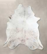 Salt and Pepper Brown X-Large Brazilian Cowhide Rug 7'3"H x 6'0"W #A44309 by Hudson Hides