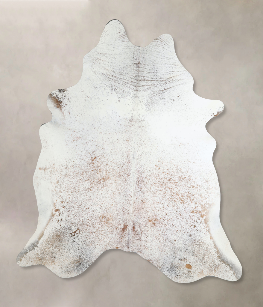 Salt and Pepper Brown X-Large Brazilian Cowhide Rug 7'3"H x 6'0"W #A44309 by Hudson Hides