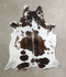 Chocolate and White X-Large Brazilian Cowhide Rug 7'2