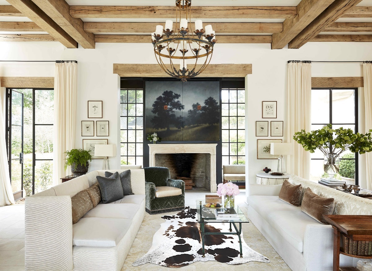 Chocolate and White Cowhide Rug #A44310