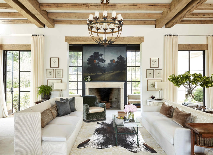 Salt and Pepper Brown X-Large Brazilian Cowhide Rug 6'10"H x 6'4"W #A44311 by Hudson Hides