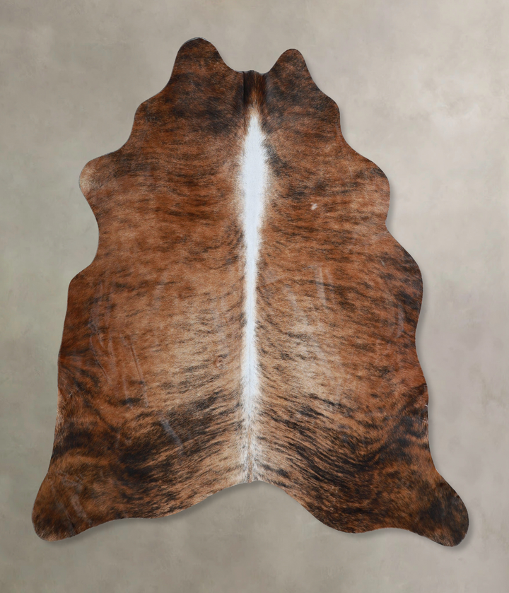 Dark Brindle Large Brazilian Cowhide Rug 6'2"H x 5'7"W #A44320 by Hudson Hides