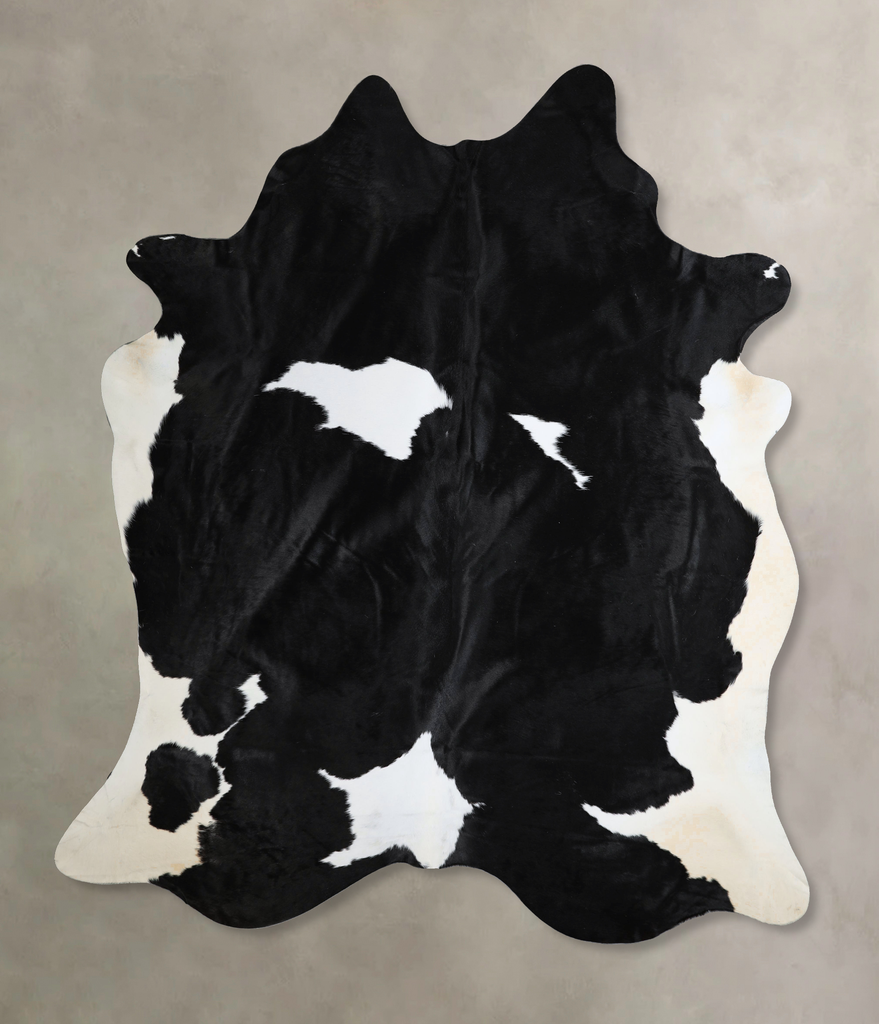 Black and White XX-Large Brazilian Cowhide Rug 8'2"H x 7'2"W #A44321 by Hudson Hides