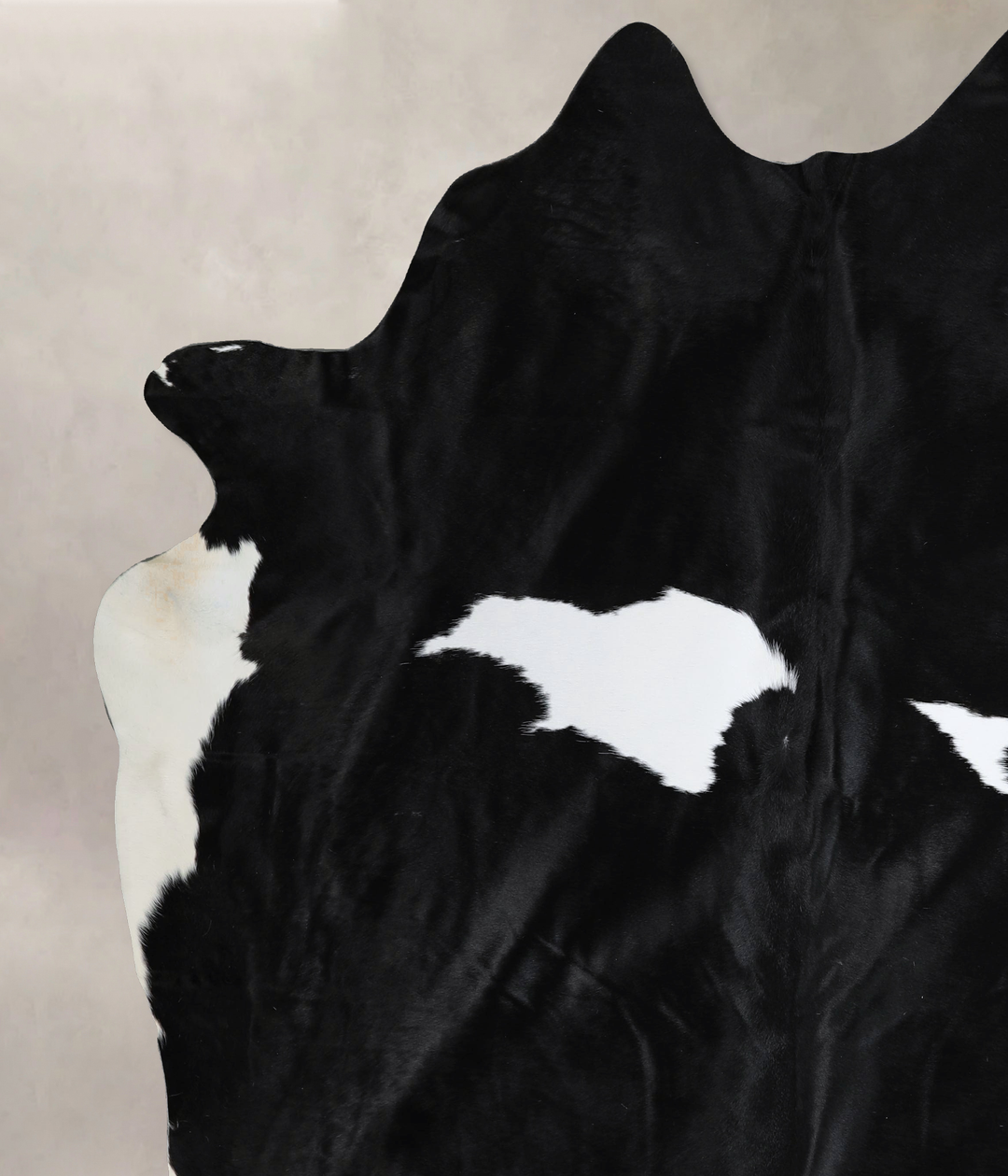 Black and White XX-Large Brazilian Cowhide Rug 8'2"H x 7'2"W #A44321 b