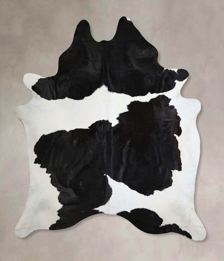 Black and White XX-Large Brazilian Cowhide Rug 9'0"H x 7'5"W #A44322 by Hudson Hides