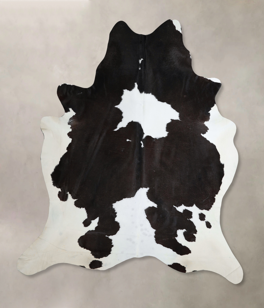 Black and White XX-Large Brazilian Cowhide Rug 8'0"H x 7'2"W #A44323 by Hudson Hides
