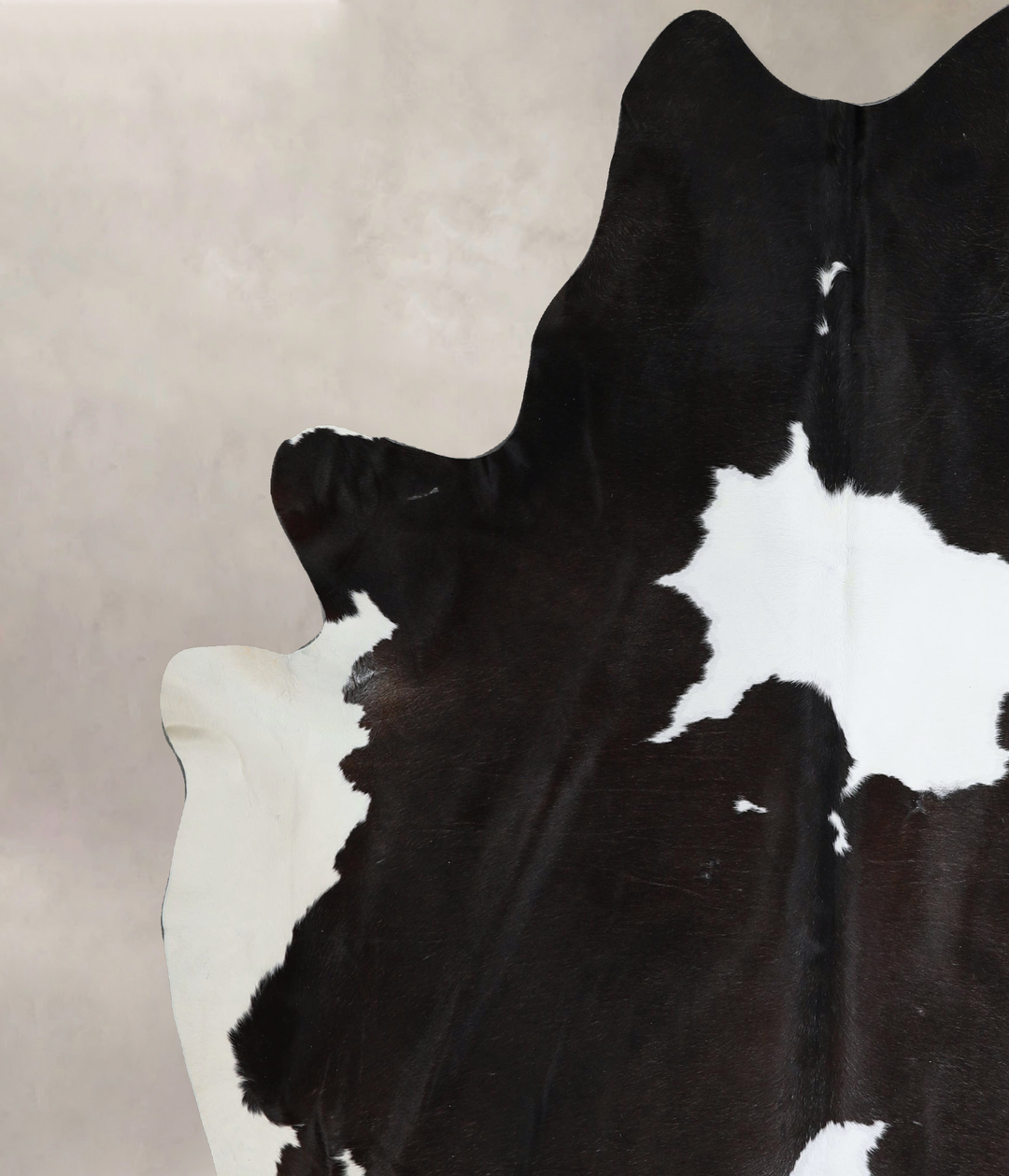 Black and White XX-Large Brazilian Cowhide Rug 8'0"H x 7'2"W #A44323 b